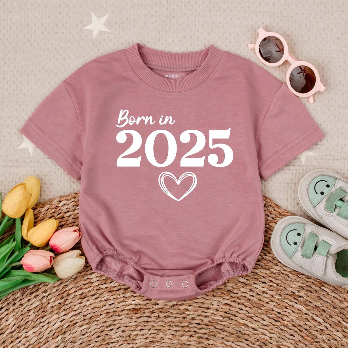 Born in 2025 Bubble Romper Personalized Baby Outfit Cute Toddler Clothes Newborn Gift Idea First Yea