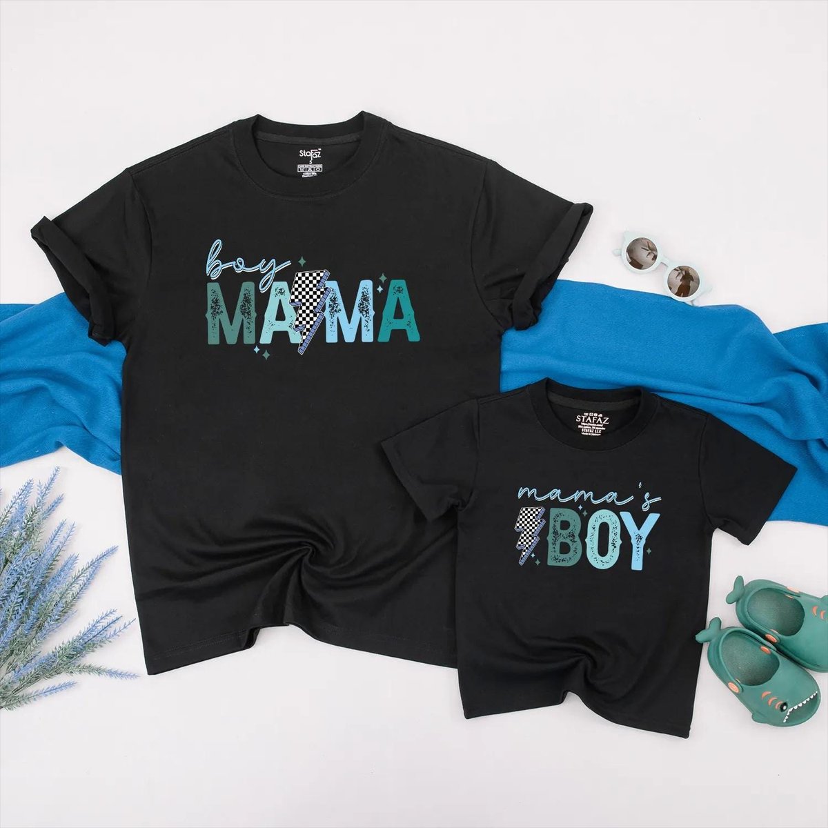 Boy Mama and Mamas Boy Matching Shirt Custom Mother and Son Outfit Personalized Gift for Mom Mommy a 432