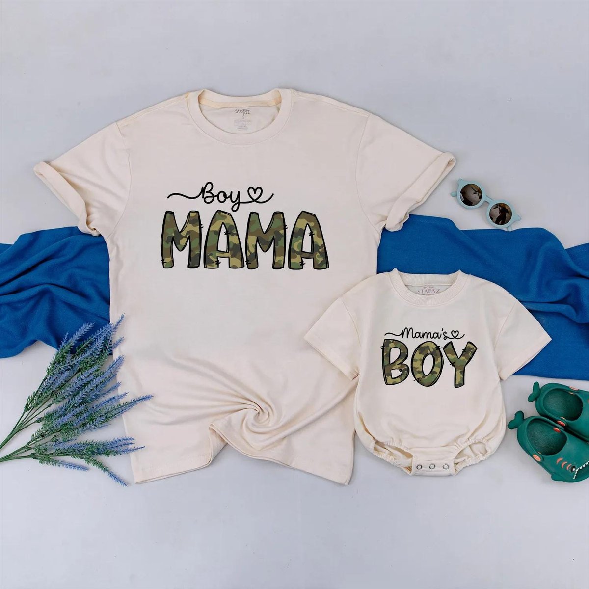 Boy Mama Shirt and Mamas Boy Romper Set Matching Mom and Son Outfit Baby Boy Clothes Mommy and Me Gi 190