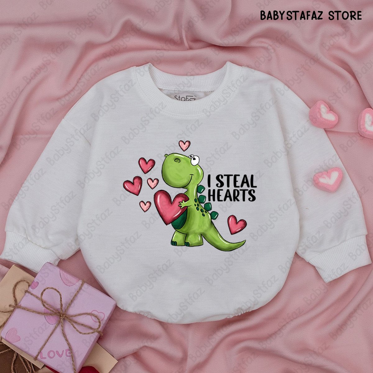 Boys Valentines Day Baby Romper Cute Baby Clothes I Steal Heart Baby Gift Funny lover boy Kids Outfi 164