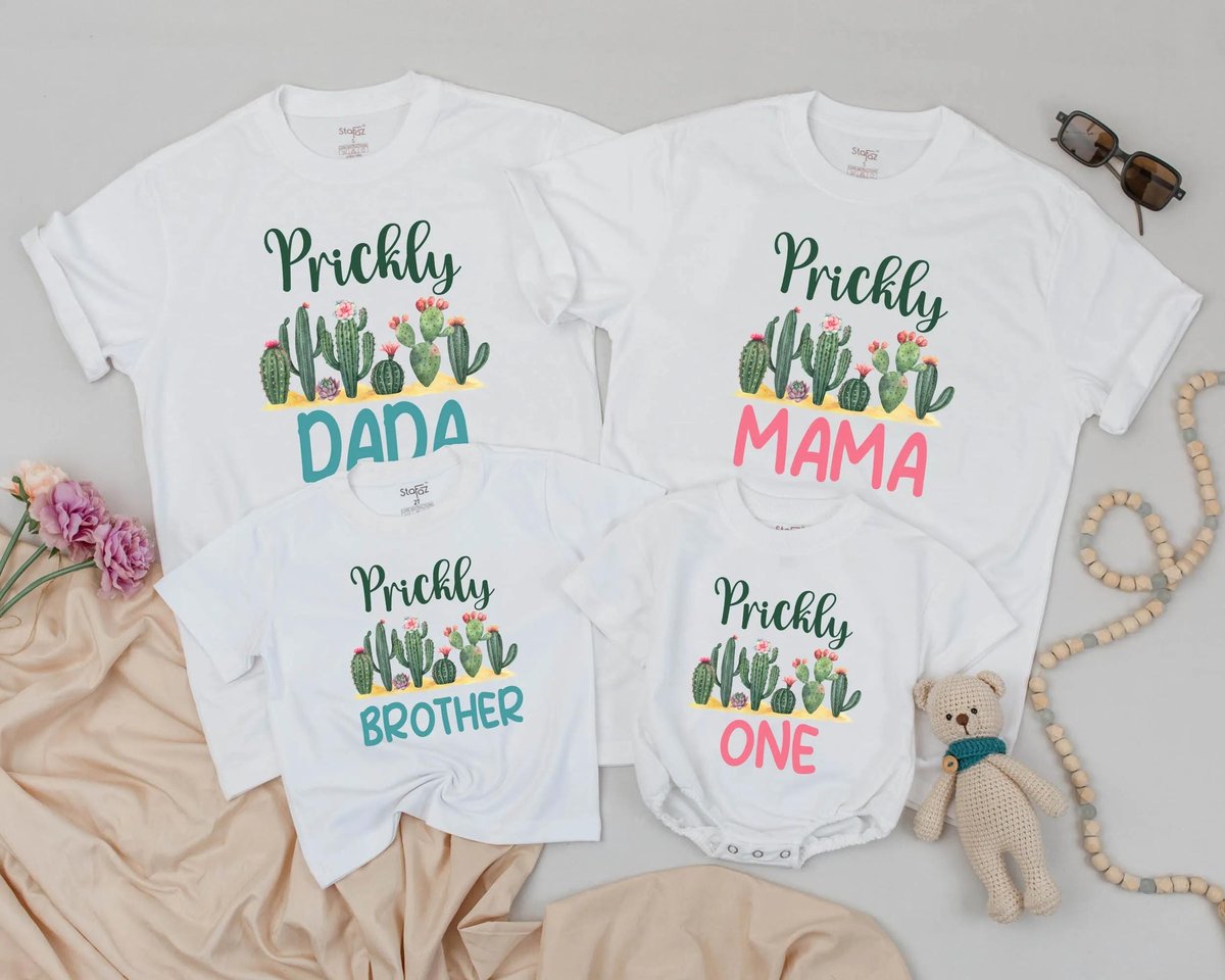 Cactus One 1st Birthday Party Shirt Cactus Theme Family Matching T Shirt Personalized 1st Birthday O 434