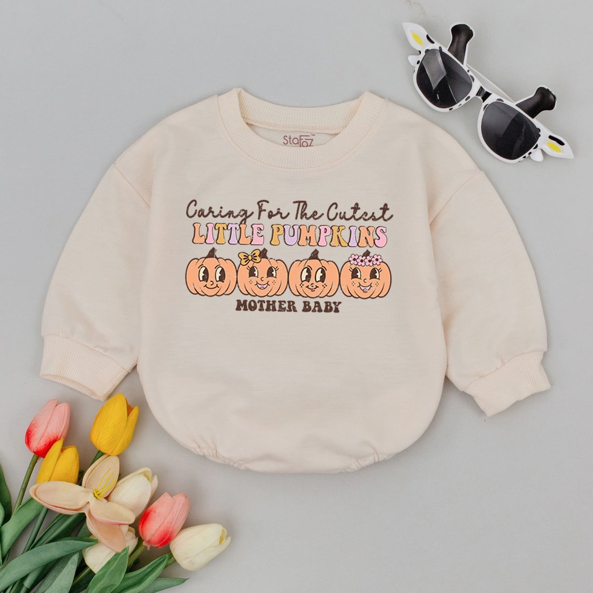 Caring For The Cutest Pumpkins Baby Romper Fall Baby Bodysuit Cute Fall Bodysuit Pumpkin Baby Gift P 173