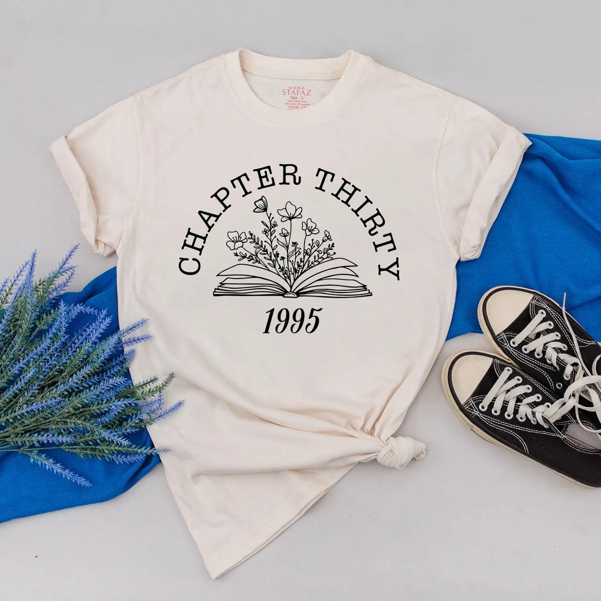 Chapter Thirty Shirt Personalized 1995 Milestone Shirt Turning 30 Tee Floral Book 30th Birthday Outf 433