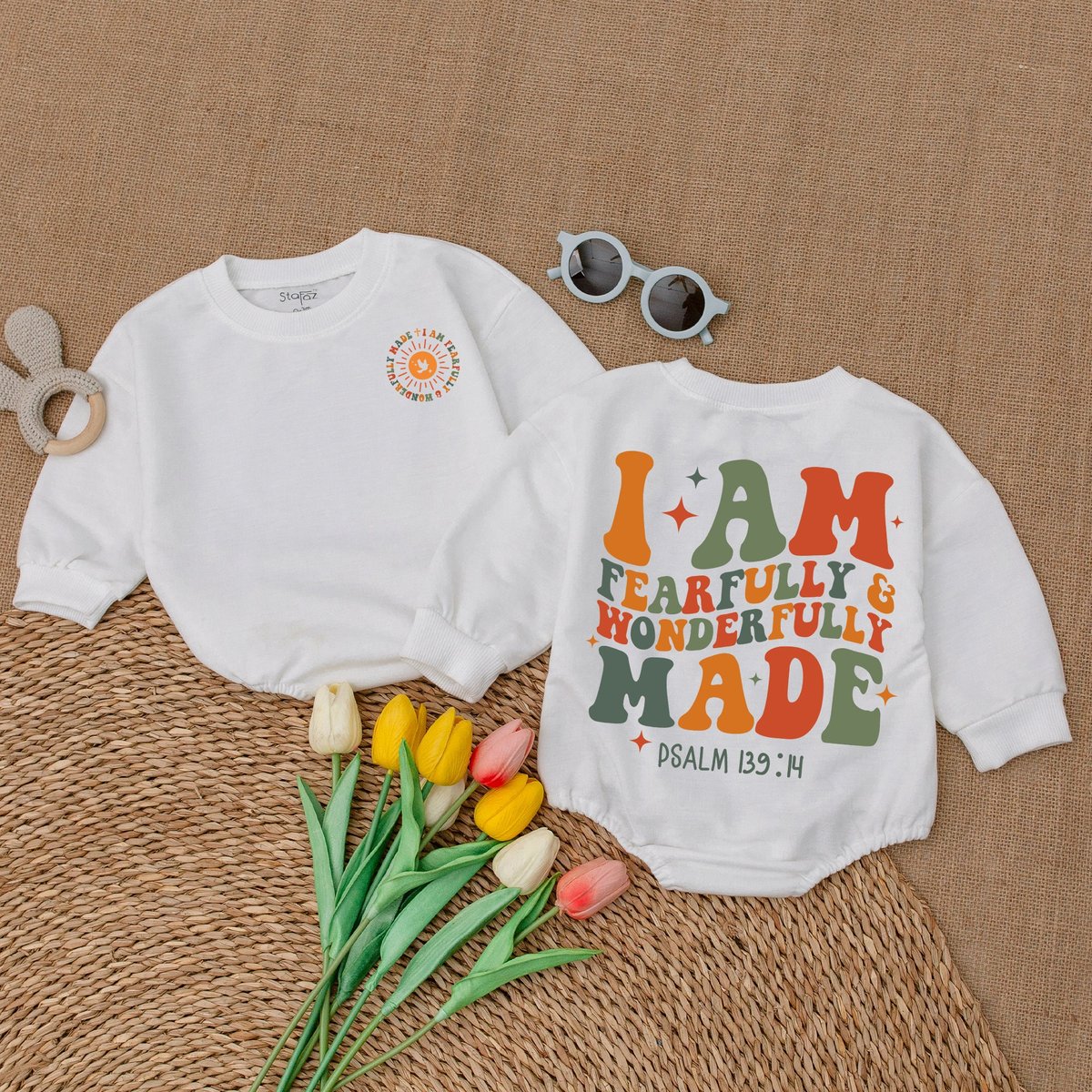 Christian Baby Romper Religious Baby Bodysuit Faith Toddler Sweatshirt Christian Baby Gift Religious 172