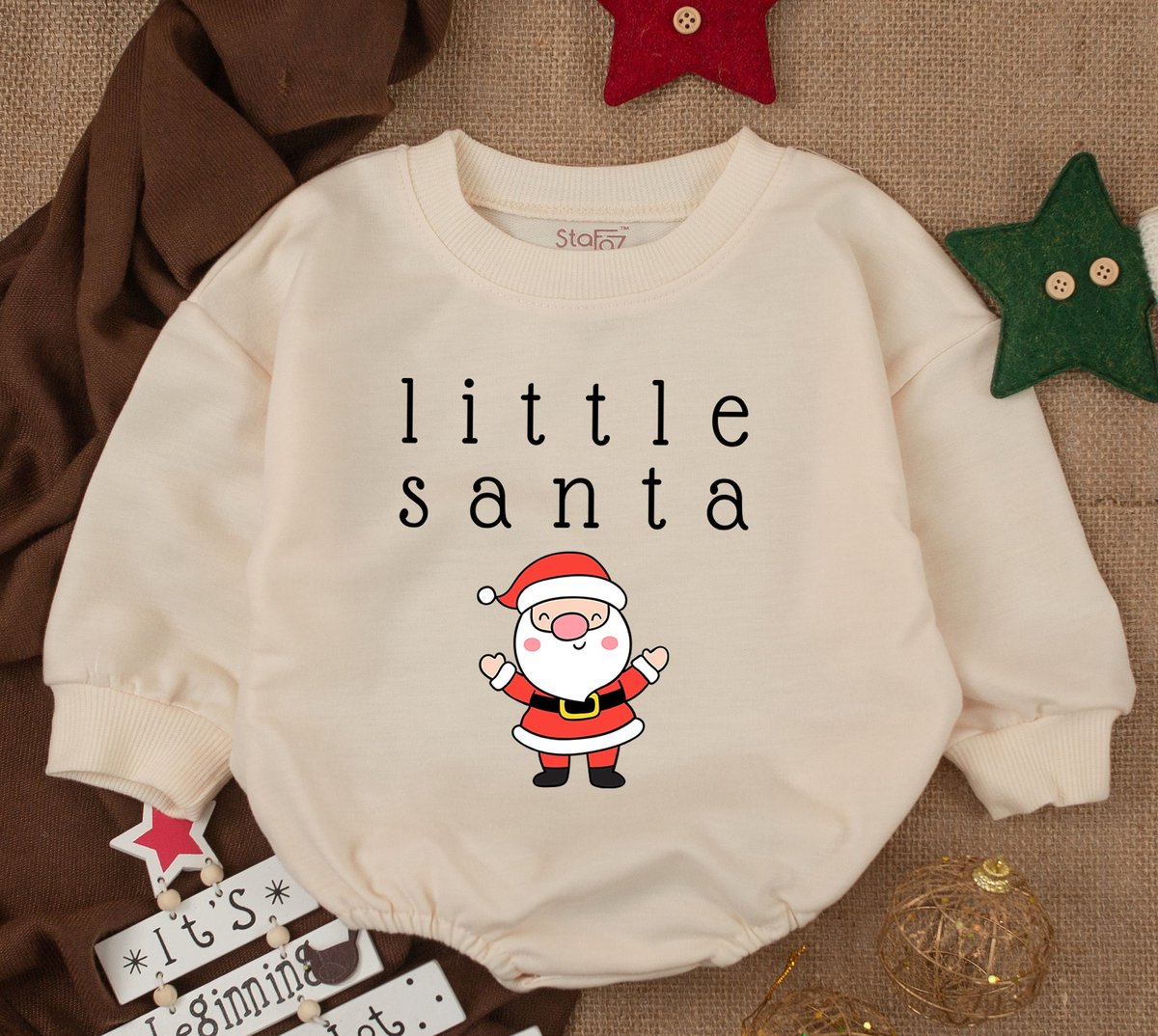 Christmas baby Outfit Little Santa baby cozy warm sweatsuit Christmas baby Girl Cute Santa Christmas 155