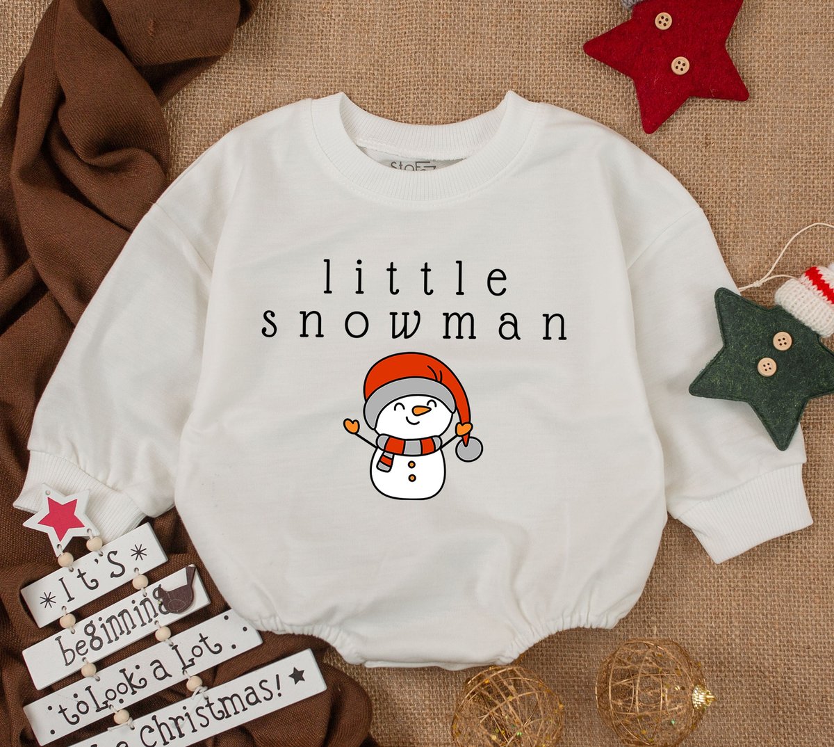 Christmas baby Outfit Little Snowman baby cozy warm sweatsuit Xmas baby Girl Cute Snow Christmas out 155