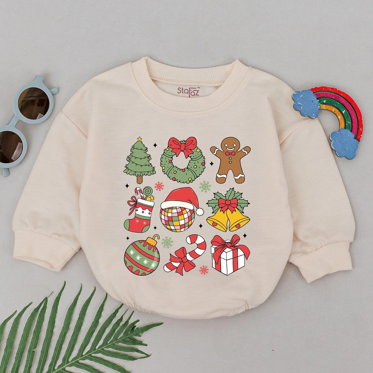 Christmas Baby Romper 1st Christmas Romper Baby Shower Gift Christmas Outfit Newborn for Girls Xmas