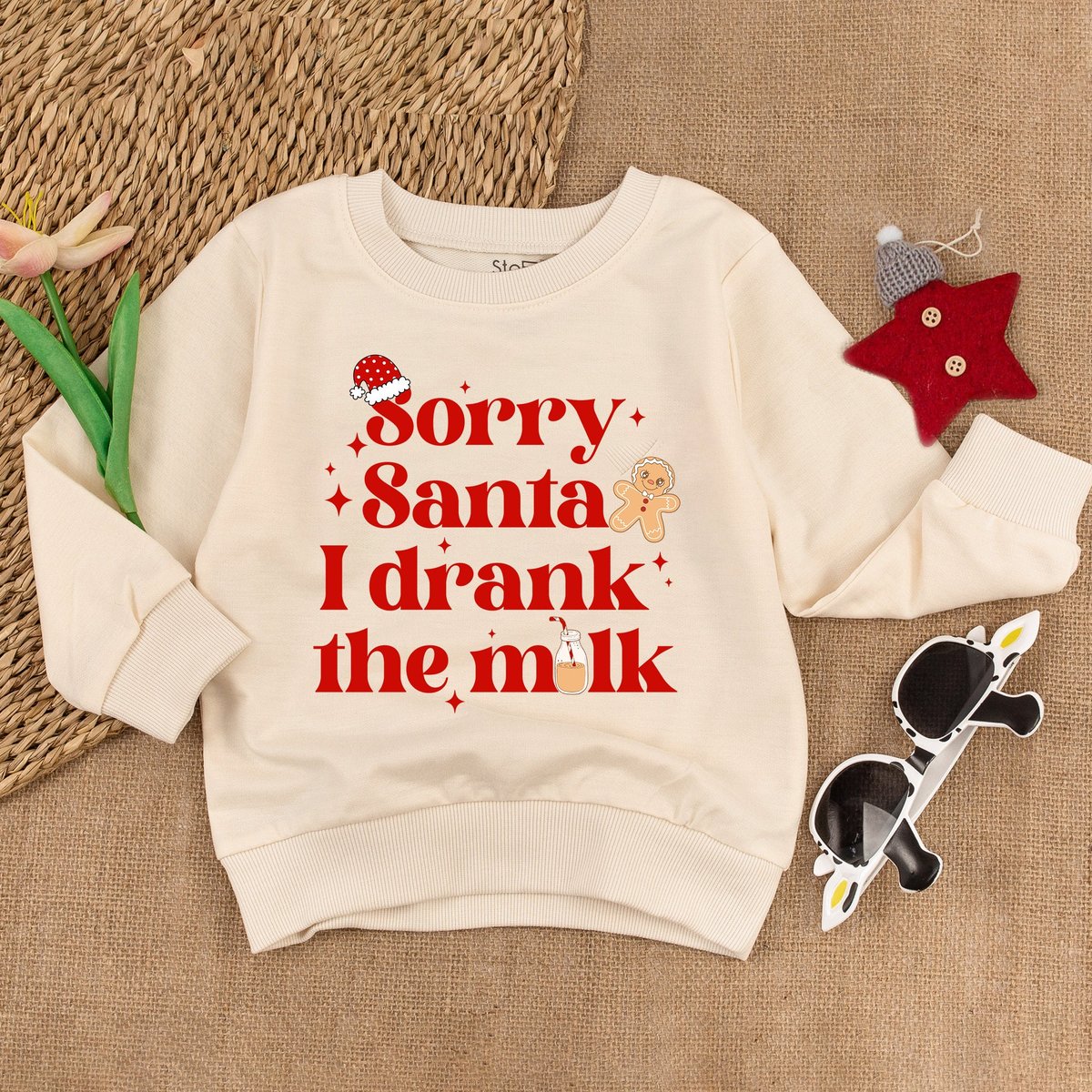 Christmas Baby Toddler Sweatshirt Sorry Santa I Drank The Milk Sweatshirt Christmas Santa Toddler sh
