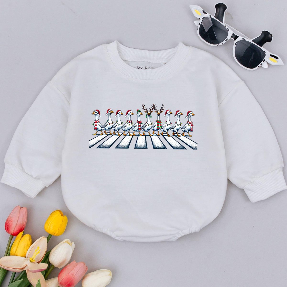 Christmas Ducks Baby Romper Funny Animals Christmas Baby Holiday Outfit Farm Lover Gift Baby Shower 179