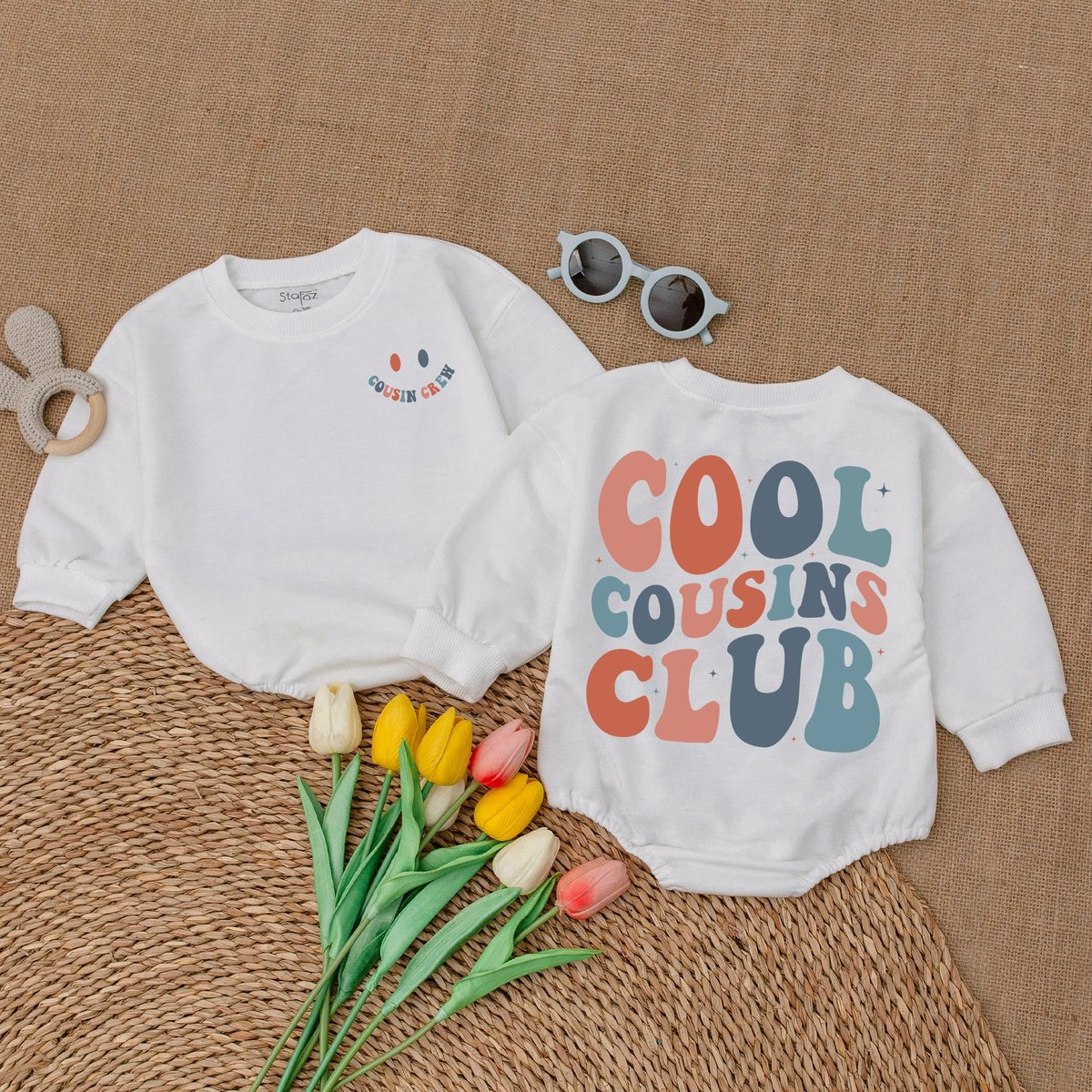 Cool Cousins Club Romper Cousin Crew Bodysuit Smiley Face Outfit Family Reunion Outfit Matching Fami 169