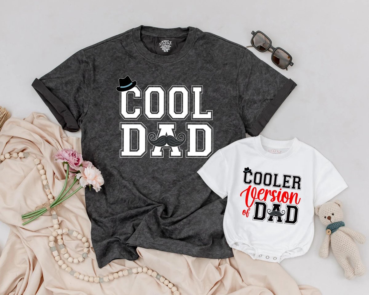 Cool Dad Shirt And Matching Baby Romper Daddy And Me Outfit Father's Day Gift From Baby Cute Dad Ba 189