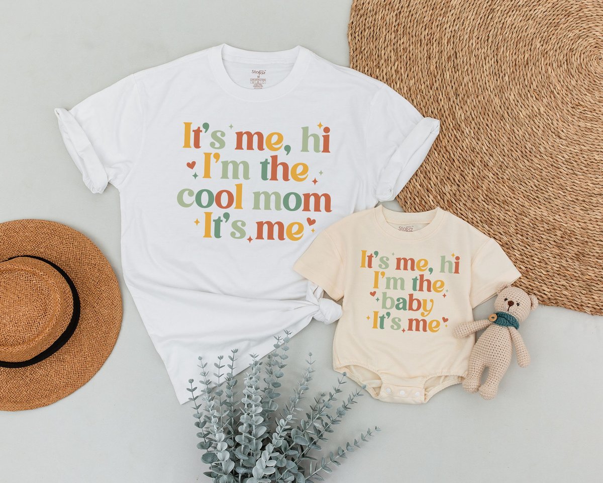 Cool Mom and Cool Baby Shirts Mama and Mini Shirts Mommy and Me Outfit Gift For Mom Retro Birthday S 168