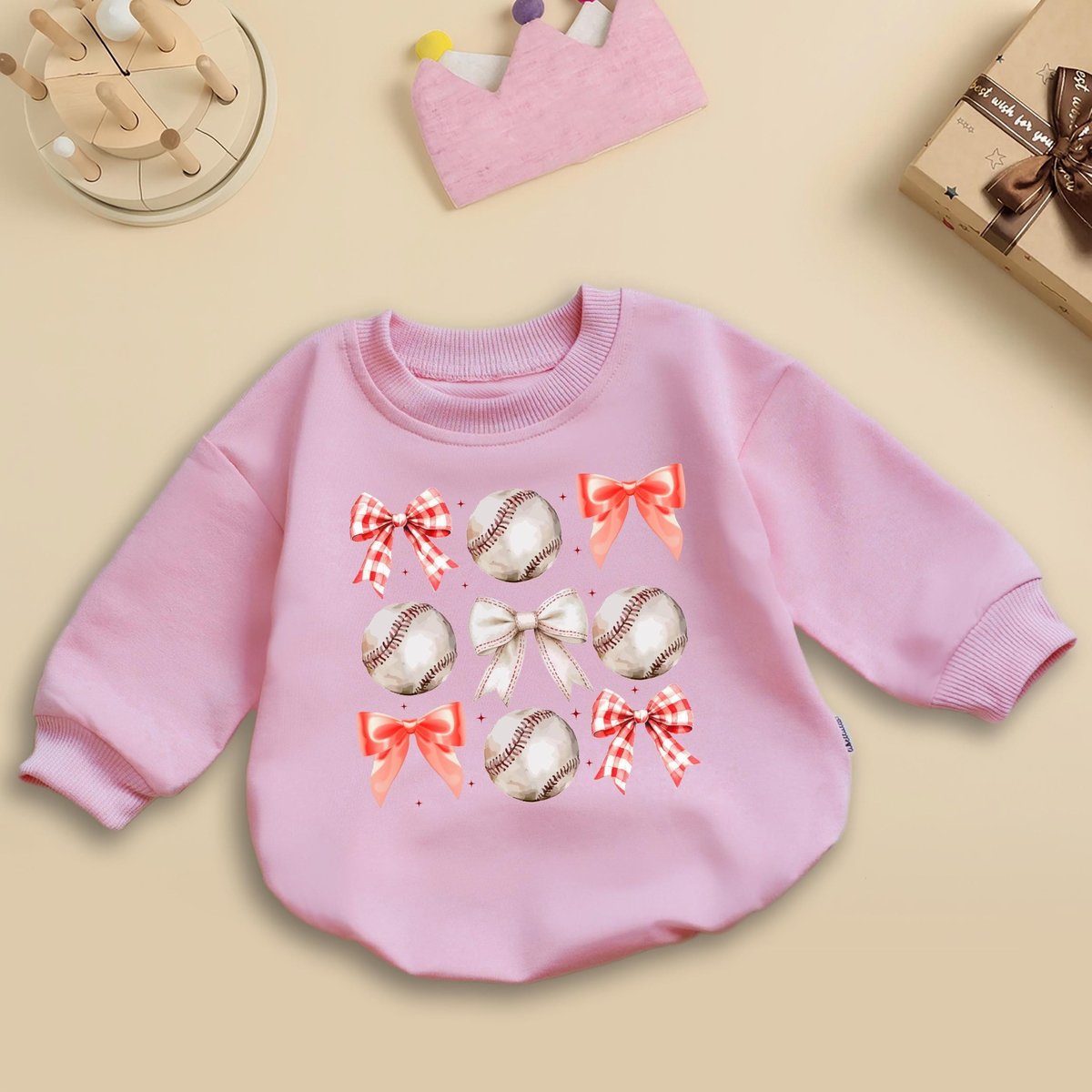 Coquette Bows Baseball Baby Outfit Baseball Season Baby Bodysuit Gameday Season Bubble Romper Baby B 436