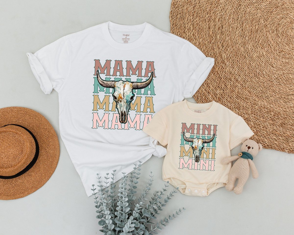 Country Mama and Mini Shirts Western Baby Outfit Western Graphic Shirts Mama Outfit Mommy and Me Mat 168