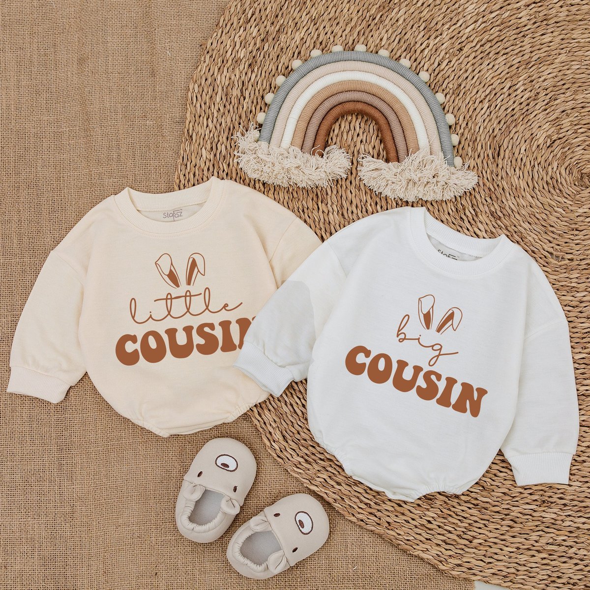 Cousin Matching Baby Boy Clothes  Easter Day Baby Outfit Bubble Romper Baby Clothes Baby Romper