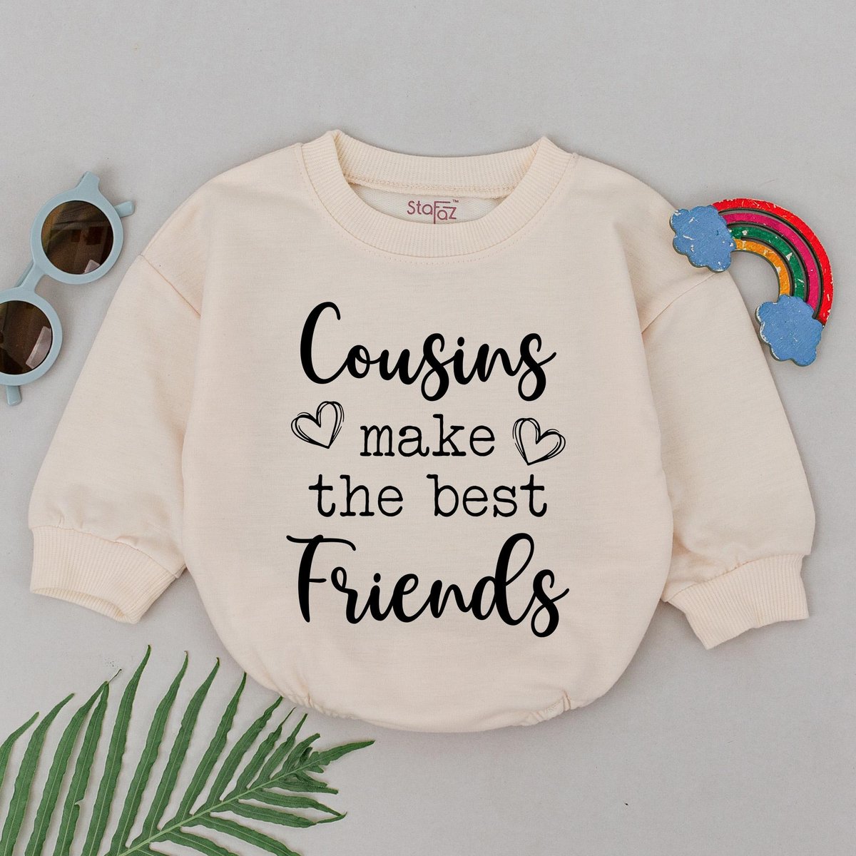 Cousins Make Best Friends Romper Cute Matching Cousin Outfit Baby Girl Boy Bodysuit Sibling Reveal B