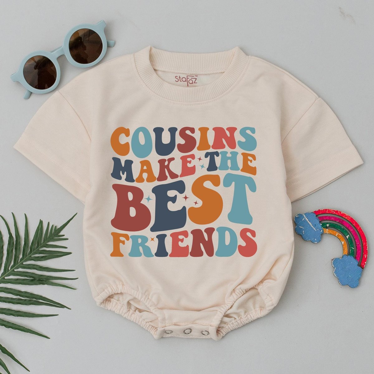 Cousins Make Best Friends Romper Retro Cousin Crew Bodysuit Cousin Matching Outfit Baby Boy Girl Clo