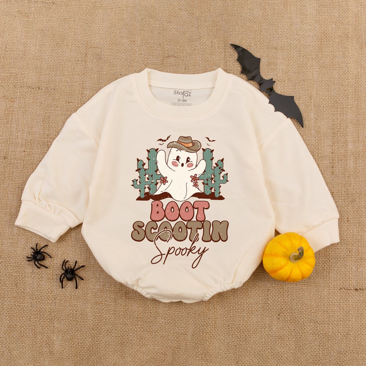 Cowboy Ghost Baby Romper Boot Scootin Spooky Bodysuit Halloween Newborn Clothes Halloween Baby S