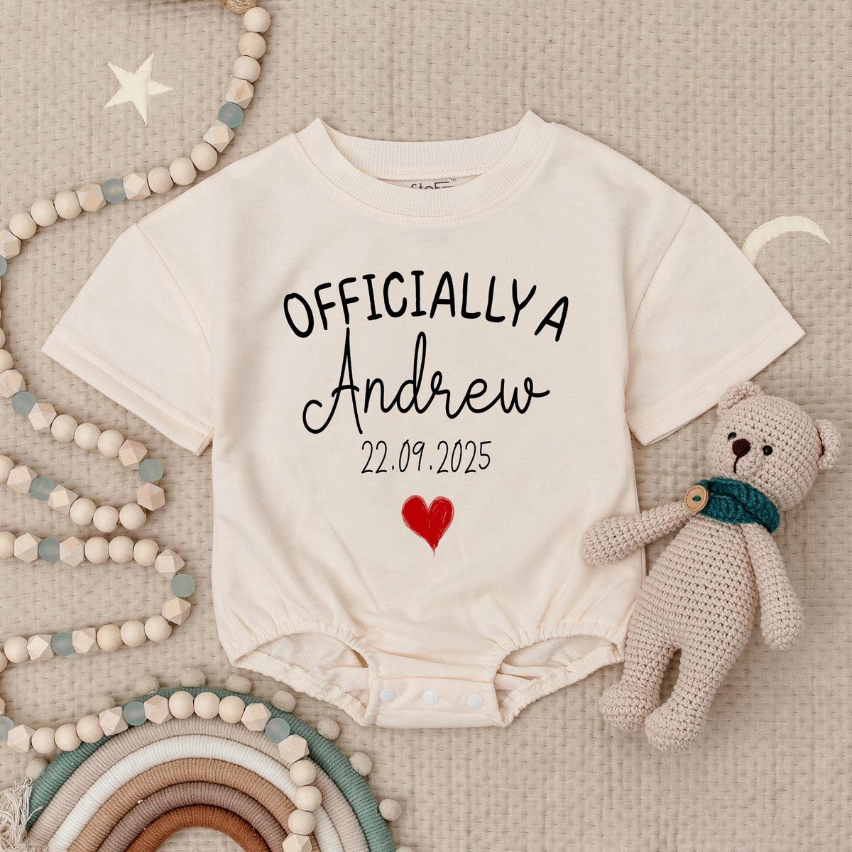 Custom Adoption Day Baby Romper Personalized Name Adoption Day Baby Bodysuit Officially Adopted Baby