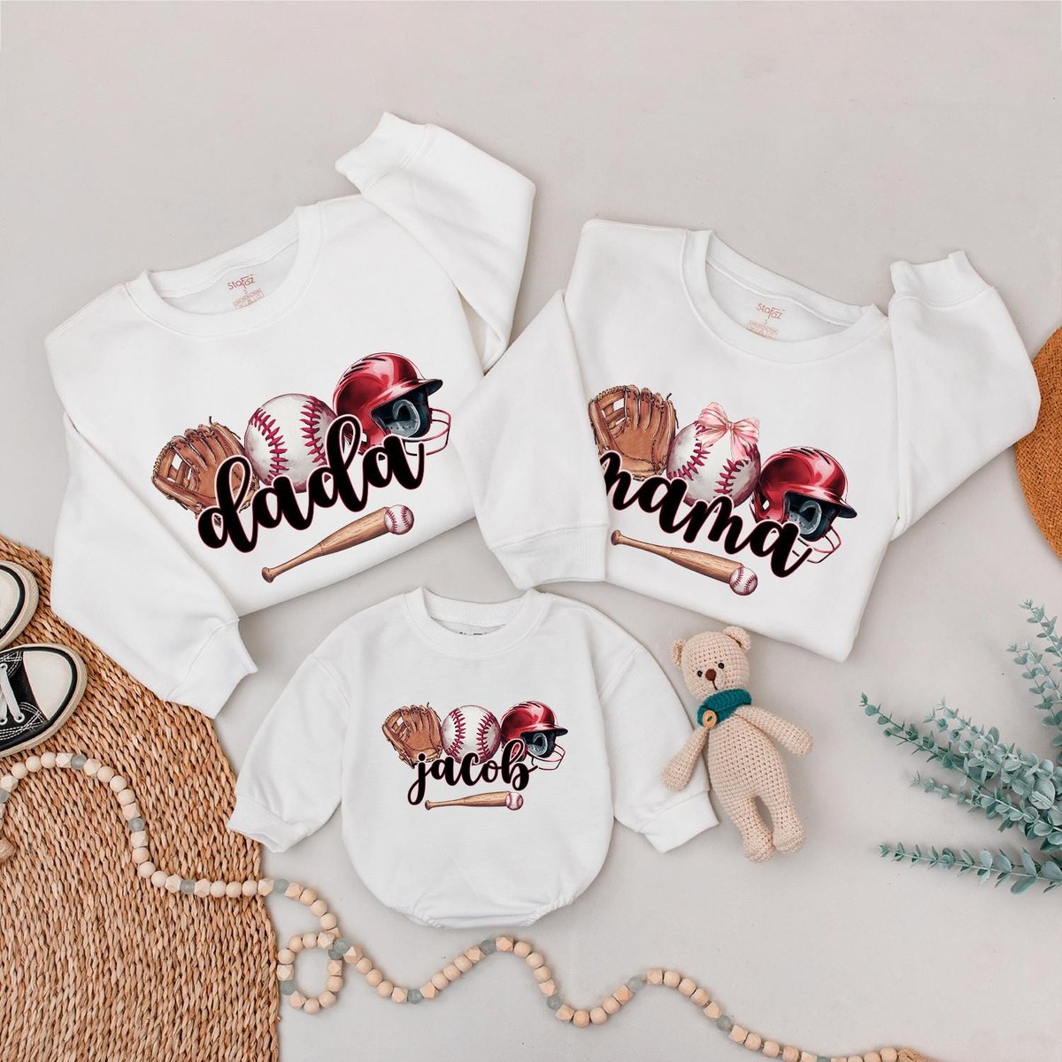 Custom Baseball Family Sweatshirt Mama Baseball Sweatshirt Baseball Season Gifts Mommy and Me Baseba 185