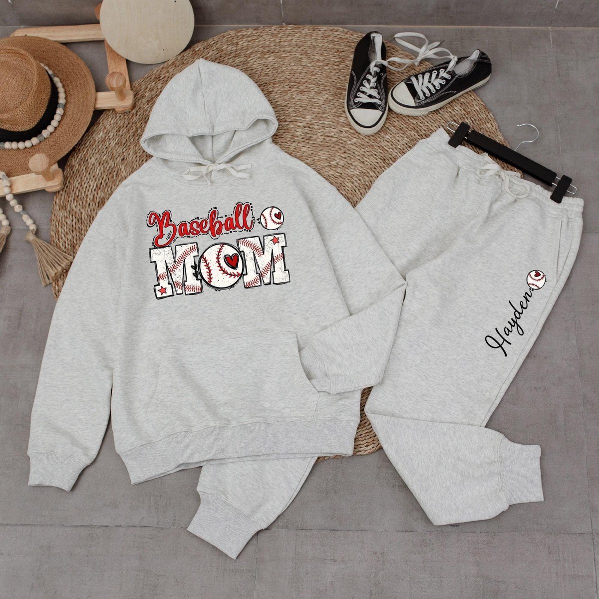 Custom Baseball Mom Sweatpants Personalized Player Hoodie Sports Mom Fan Gear Your Team Custom Tee S