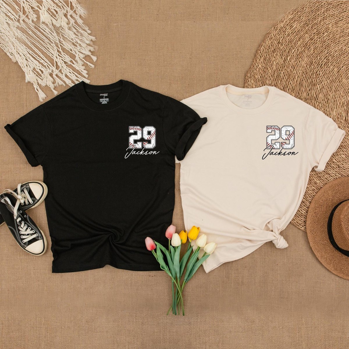 Custom Baseball Pocket Shirt Baseball Comfort Colors Personalized Baseball Number Shirt Baseball Gif