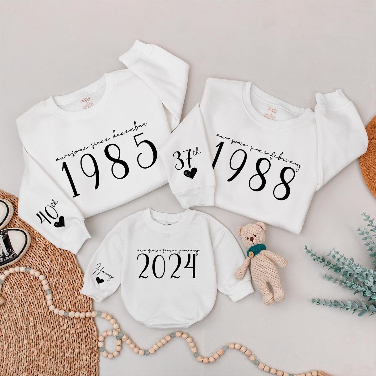 Custom Birthday Sweatshirt 40th Birthday Gifts For Women Personalized Birthday T Shirt Family Birthd 184