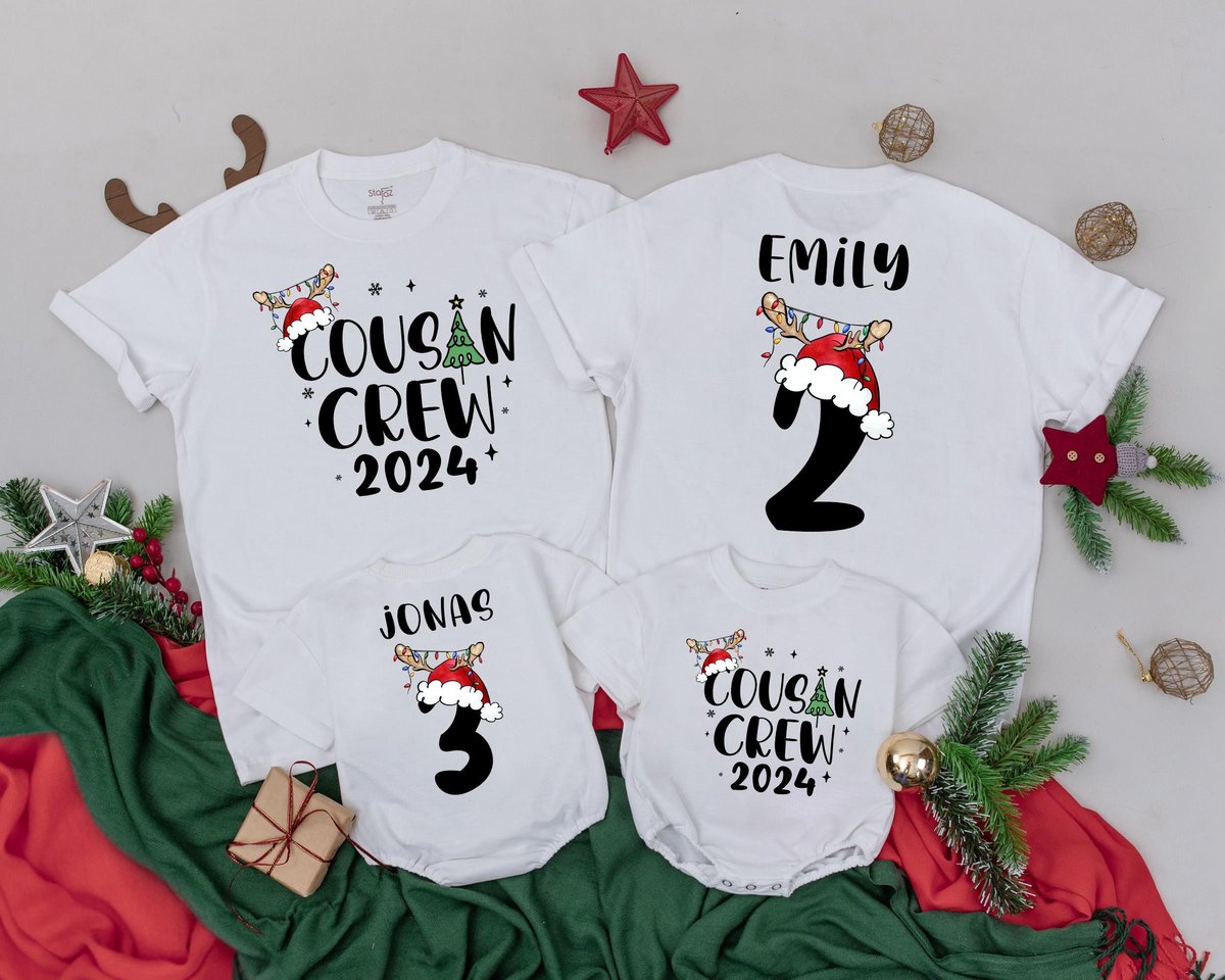 Custom Christmas Cousin Shirt Christmas Cousin Crew T Shirt Cousin Shirt With Number And Name Christ 182
