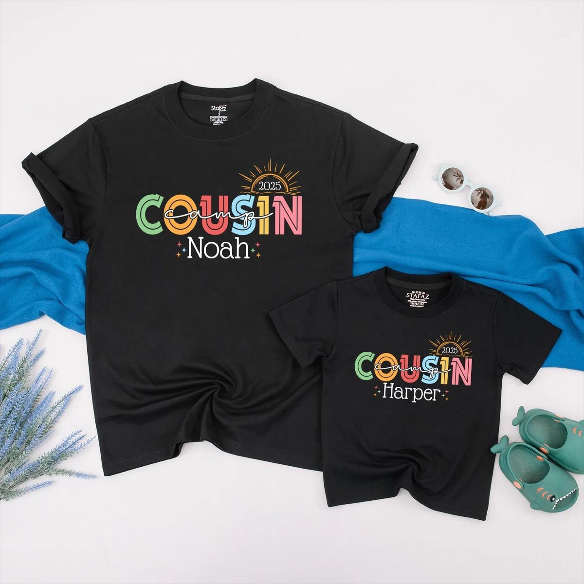 Custom Cousin Camp Matching Shirts 2025 Summer Family Camping Outfits Cute Camp Life Trip Clothes Co 432