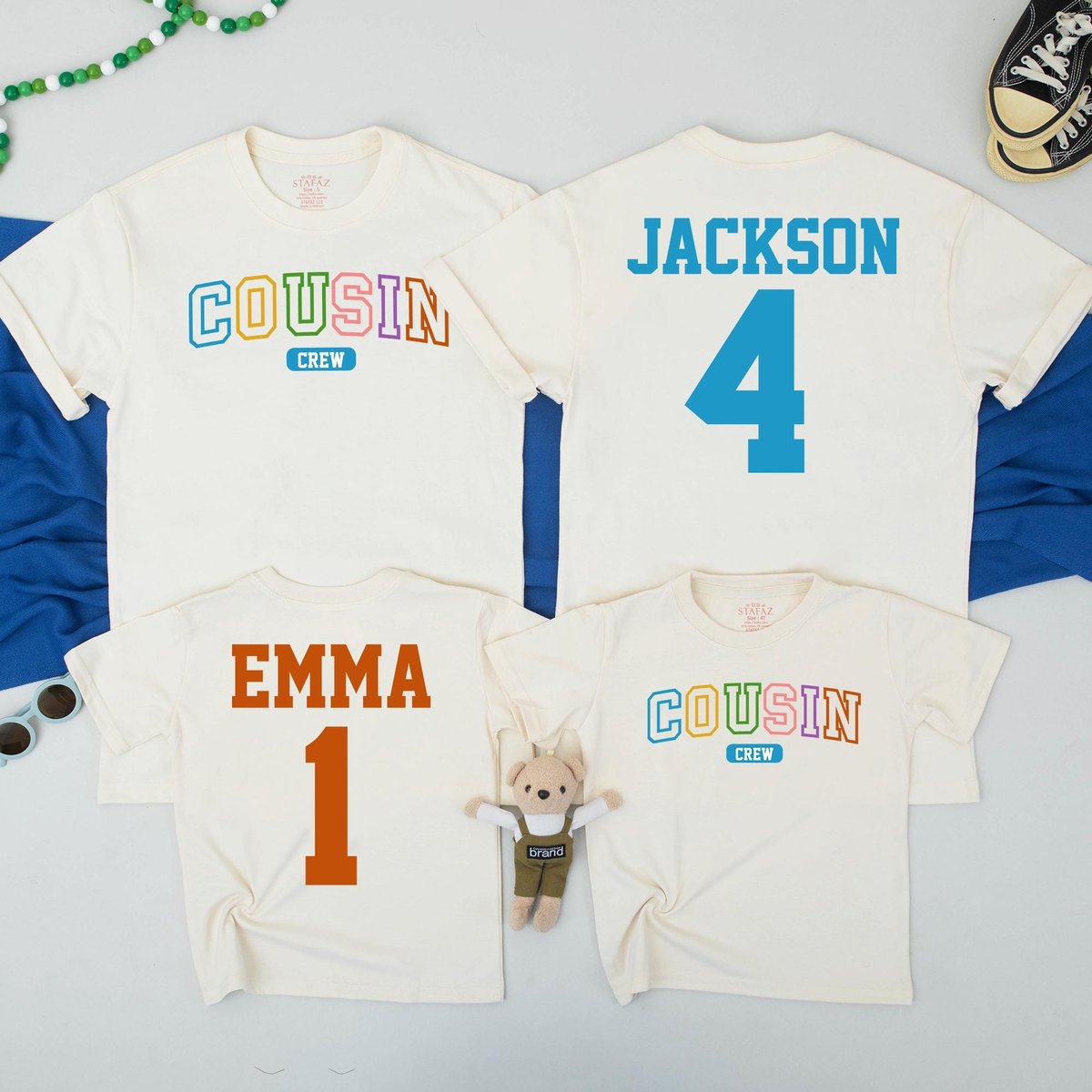 Custom Cousin Crew Shirts Matching Cousin Shirt Family Cousin Gift Cousin Vacation Shirt Kids Name A 434