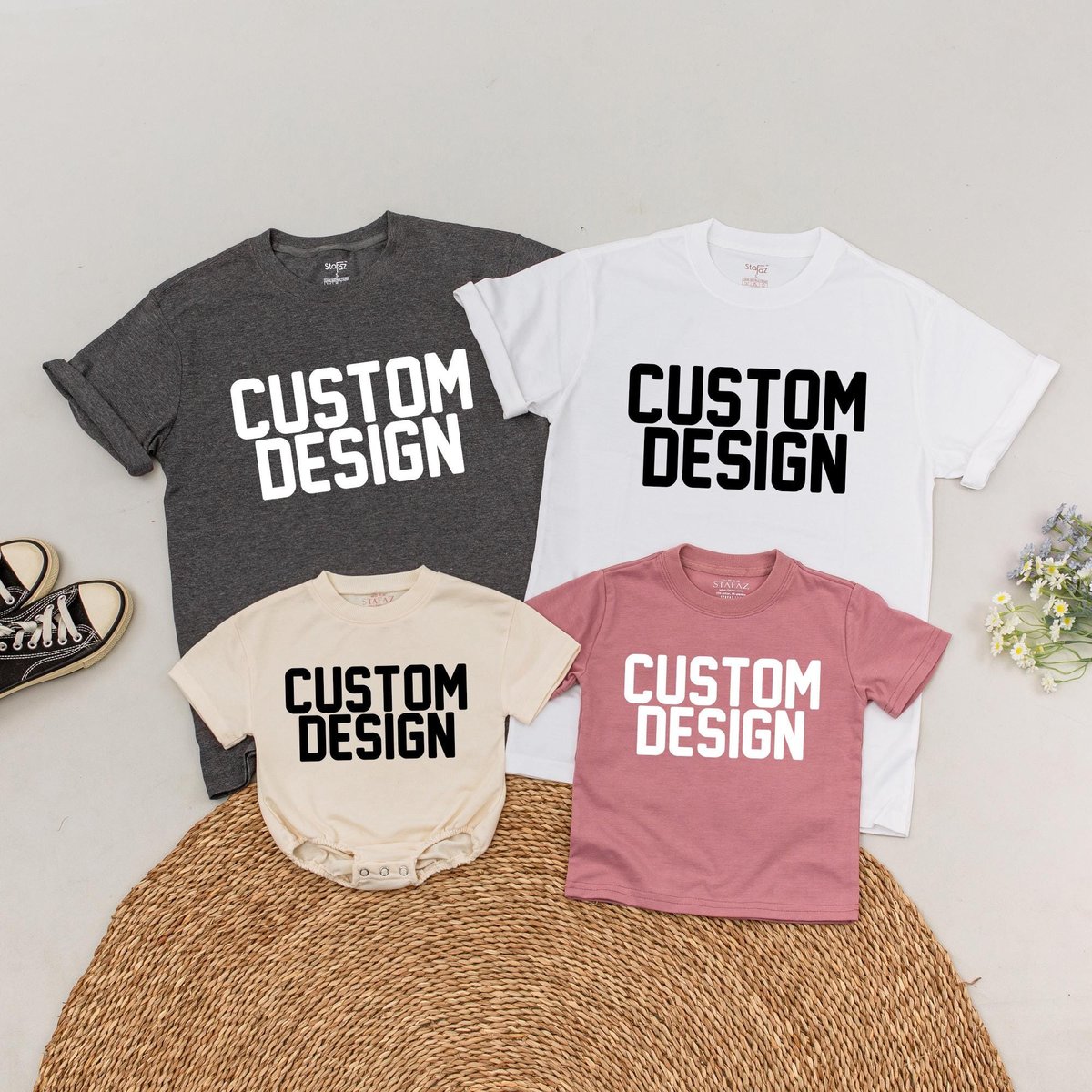 Custom Design Family T-Shirt Family Birthday Shirts Mommy and Me Outfit Matching Birthday Tee