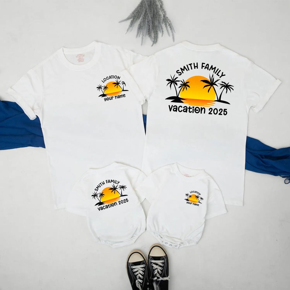 Custom Family Vacation 2025 Shirt Matching Beach Trip Outfit Summer Travel Clothes Personalized Fami 433