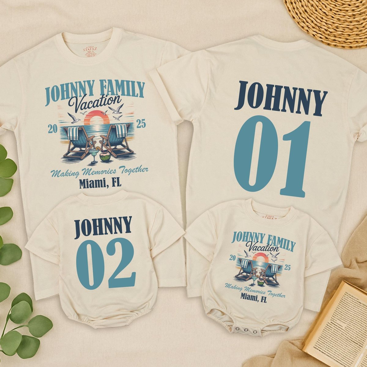 Custom Family Vacation 2025 Shirts Personalized Family Beach Trip Shirt Making Memories Together Fam 434