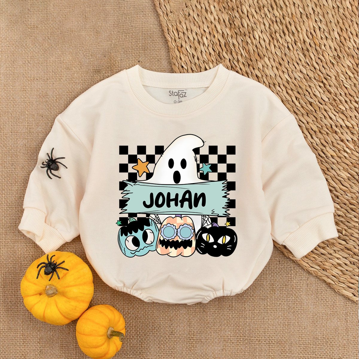 Custom First Halloween Baby ClothesCustom Name Cute Ghost RomperCute SpookyGhost Funny Halloween Bab 175
