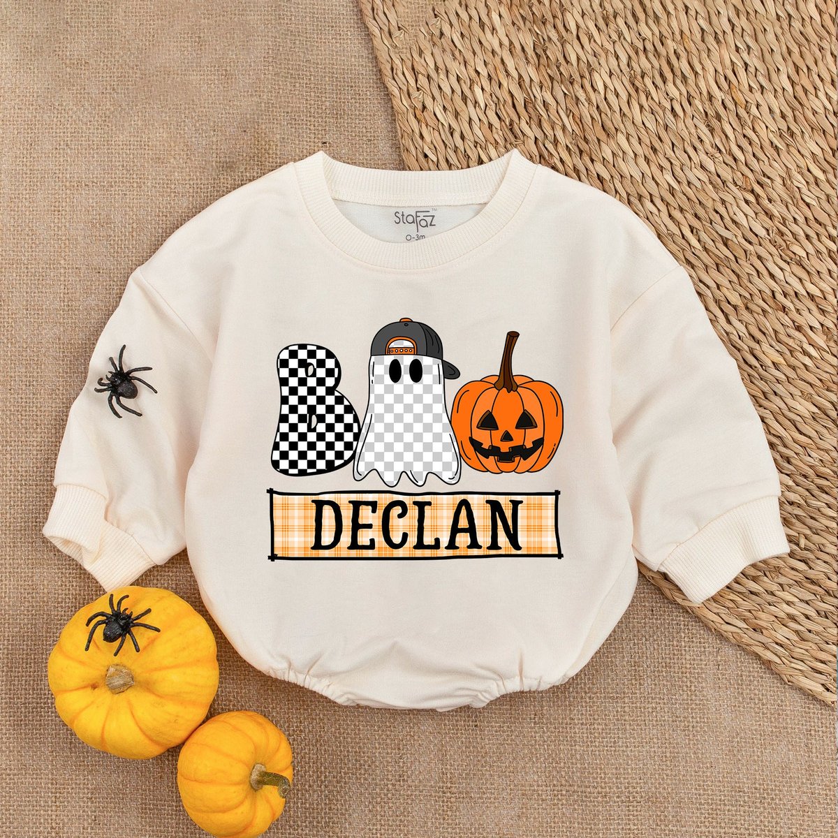 Custom First Halloween Baby ClothesCustom Name Cute Ghost RomperCute SpookyGhost Funny Halloween
