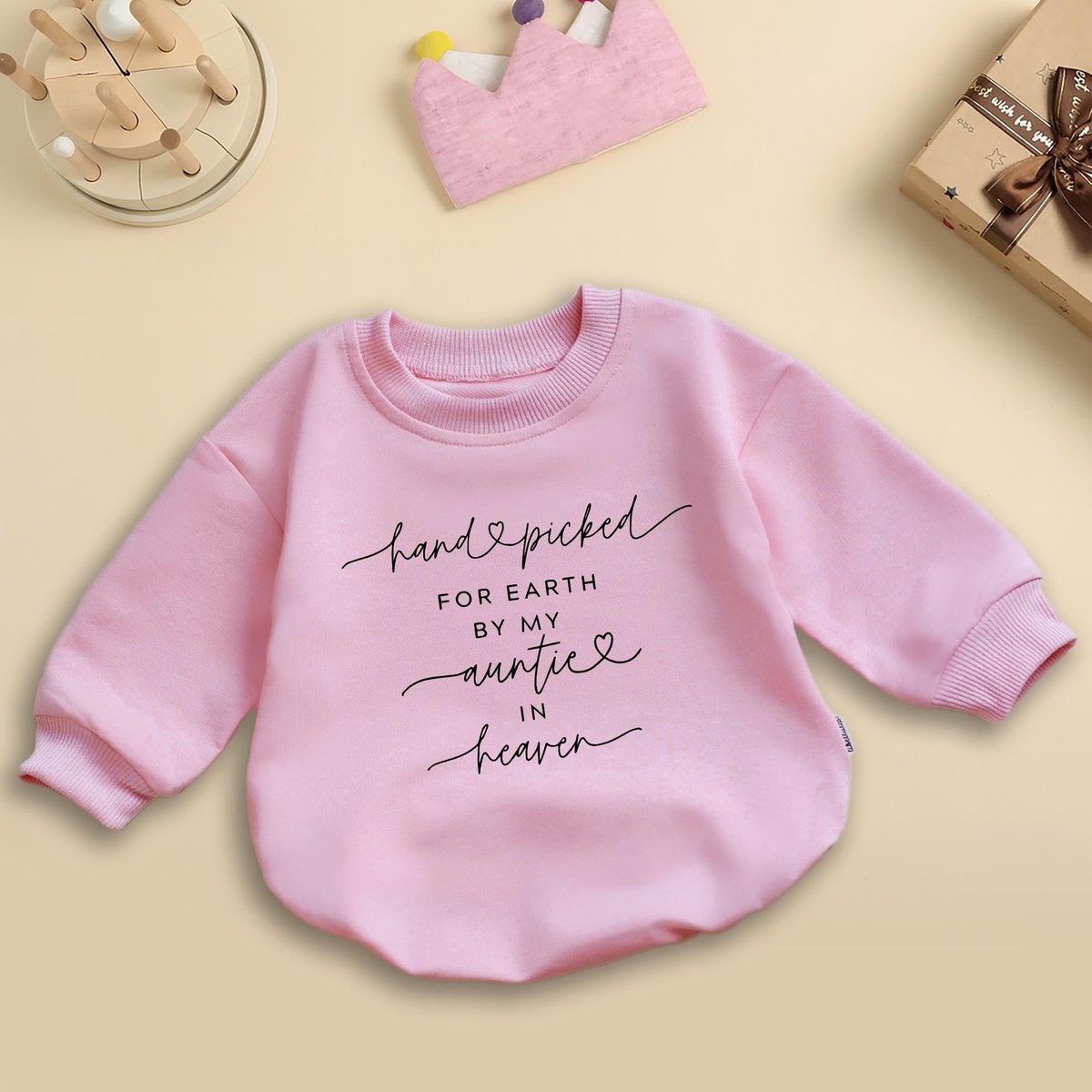 Custom Handpicked In Heaven Romper Handpicked For Earth By My Auntie In Heaven Sentimental Baby Body 436