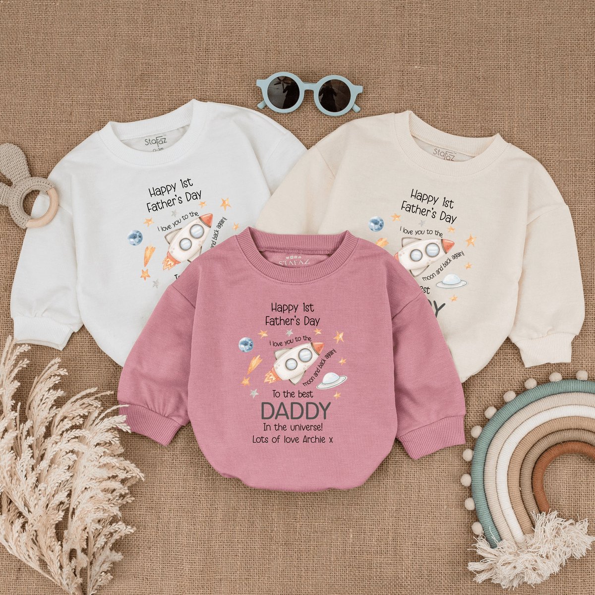 Custom Happy 1st Fathers Day Romper Newborn Outfit New Dad Gift Fathers Day 1st Fathers Day Baby Fat 169