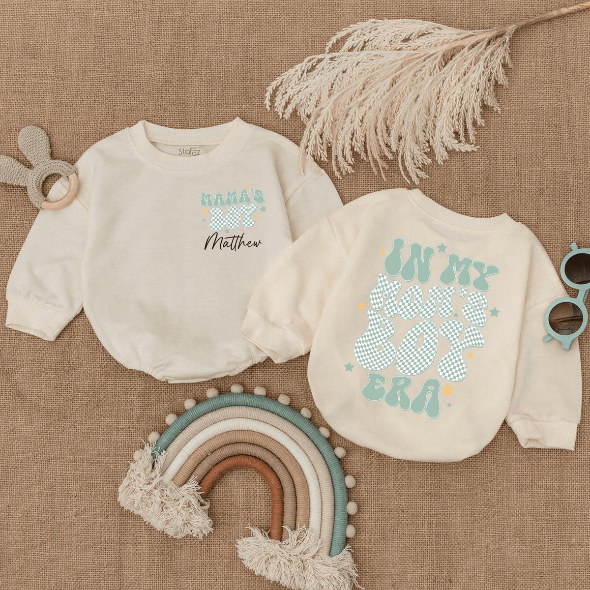 Custom In My Mom's Boy Era Baby Romper Personalized 1st Mothers Day Mothers Day Baby New Baby Gift 170