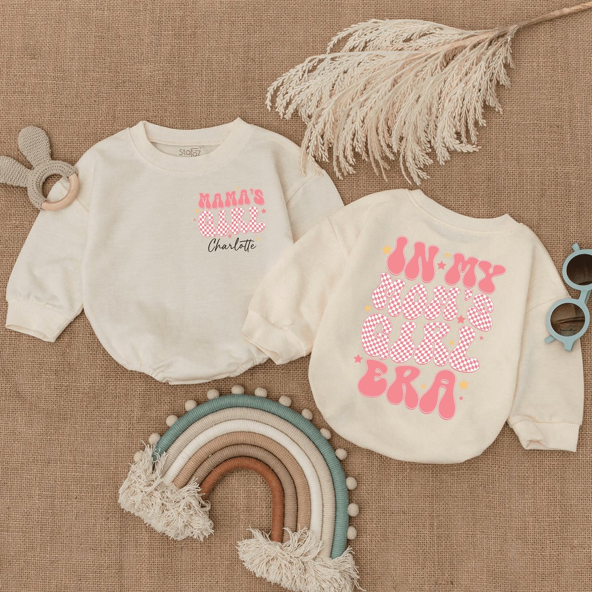 Custom In My Mom's Girl Era Baby Romper Personalized 1st Mothers Day Mothers Day Baby Newborn Gift 170