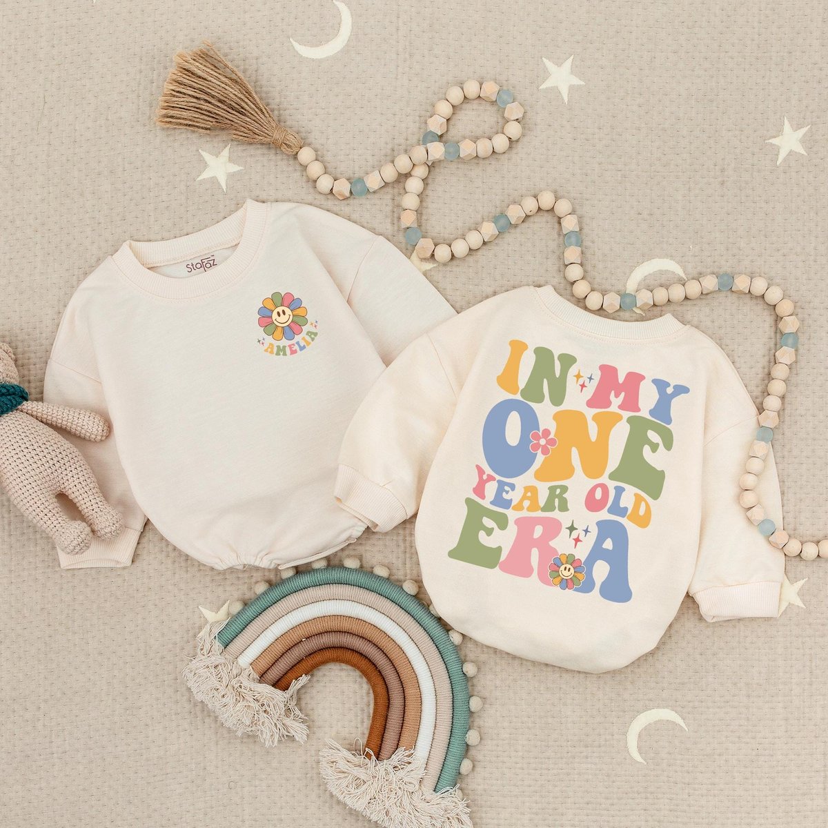 Custom In My One Year Old Era Bubble Romper Newborn Era First Birthday Baby Romper First Baby Birthd