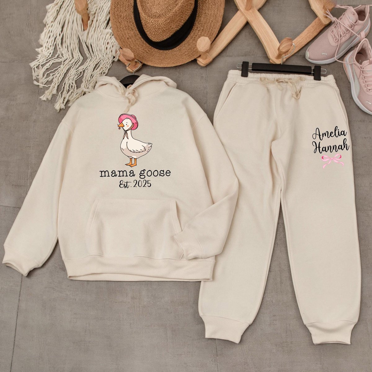 Custom Mama Goose Hoodie Vintage Mama Goose Happy Mother's Day Mama Hoodie Sweatshirt Sweatpants Sw