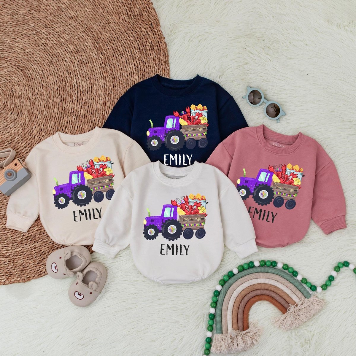 Custom Mardi Gras Baby RomperBaby Shower Gift King Cake Baby Bodysuit Matching Baby Outfits Funny Sh 183