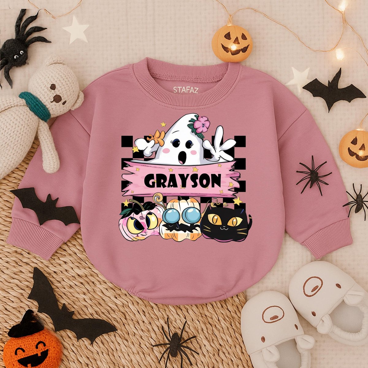 Custom My First Halloween Baby Clothes Girl Bodysuit Bubble Baby Romper Baby Girl Clothes Halloween