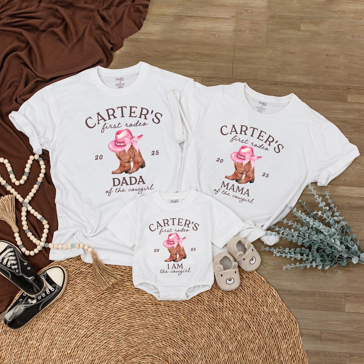 Custom My First Rodeo Birthday Shirt Matching Family First Birthday Shirt 1st Rodeo Birthday T shirt