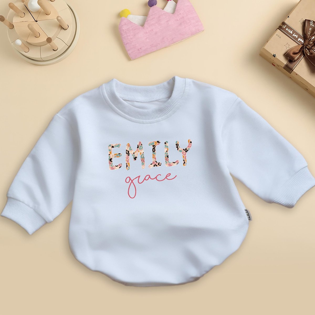 Custom Name Baby Bubble Romper Summer Baby Girl Bodysuit Cute Floral Baby Romper Custom First Birthd 436