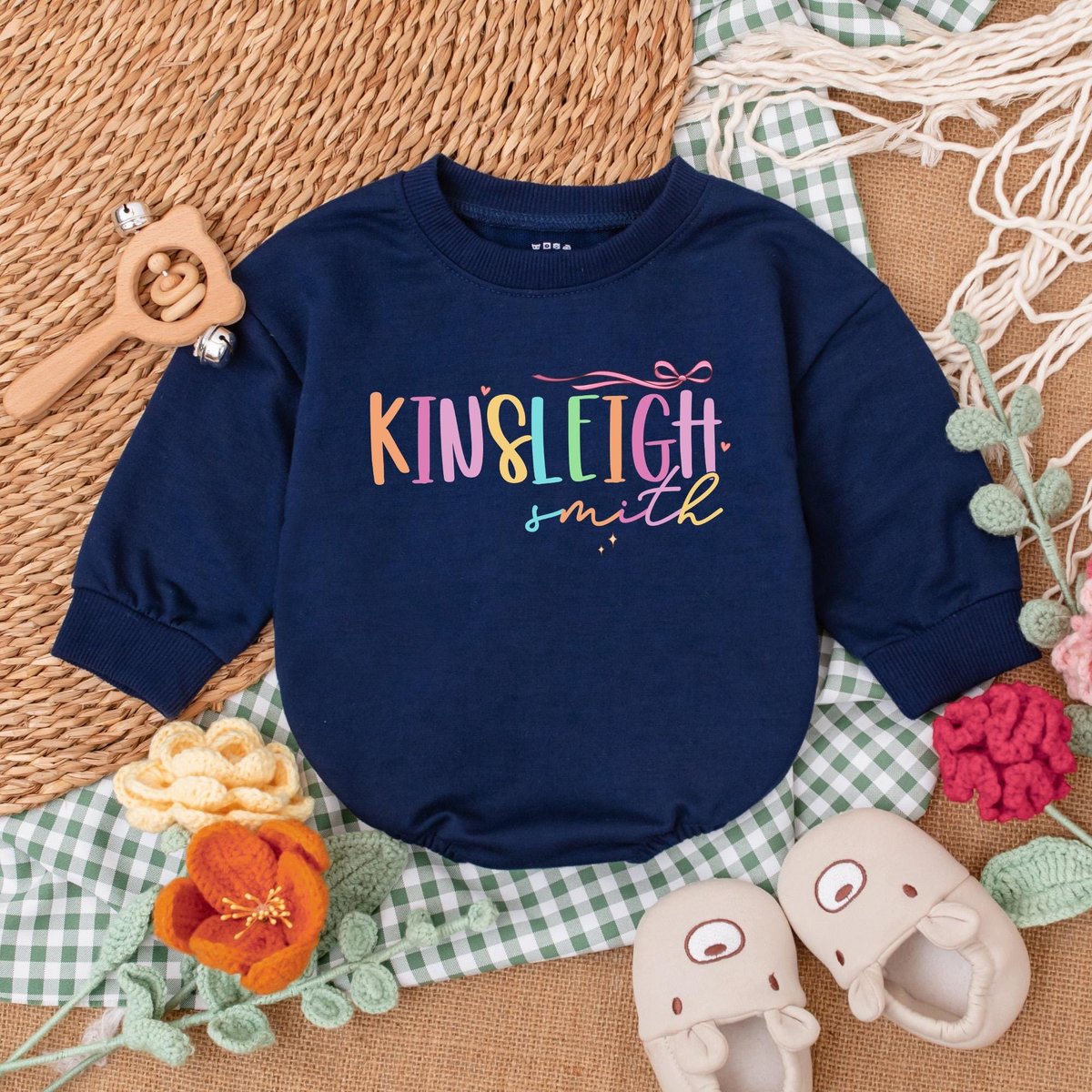 Custom Name Baby Girl Romper Personalized Name Bubble Romper Baby Shower Gift Baby Girl Clothes Birt 187