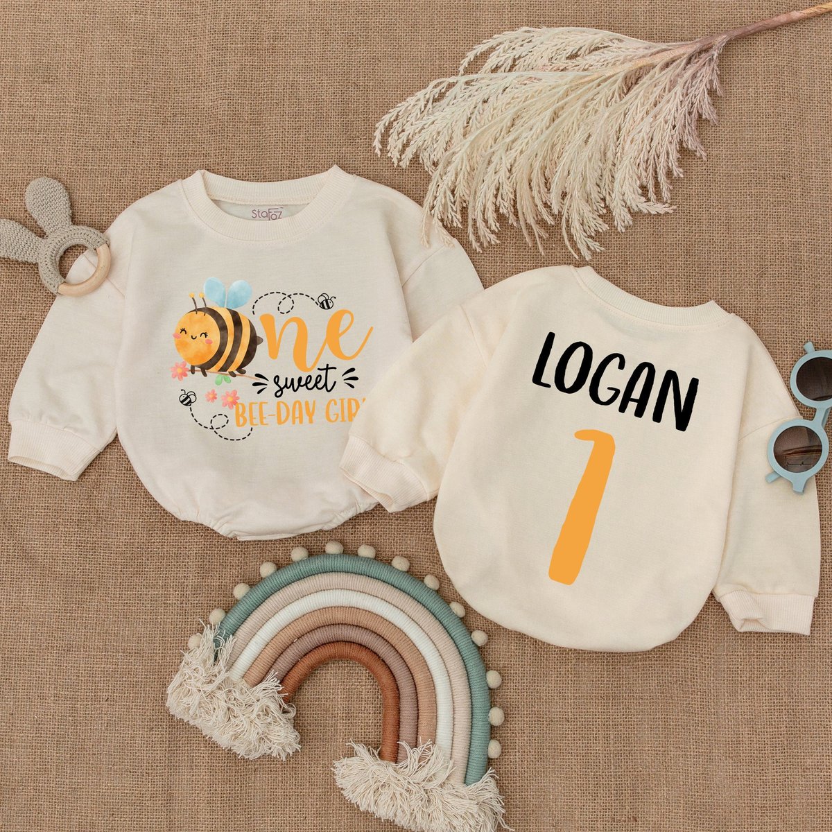 Custom One Sweet Bee day Girl Baby Romper First Bee Day 1st Birthday Outfit First Bee Day Shirt Cute 177