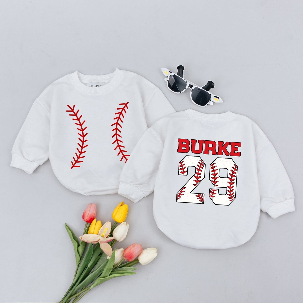 Custom Personalized Baseball Jersey Bodysuit with the Name and Number of Your Choice Custom Baseball 172
