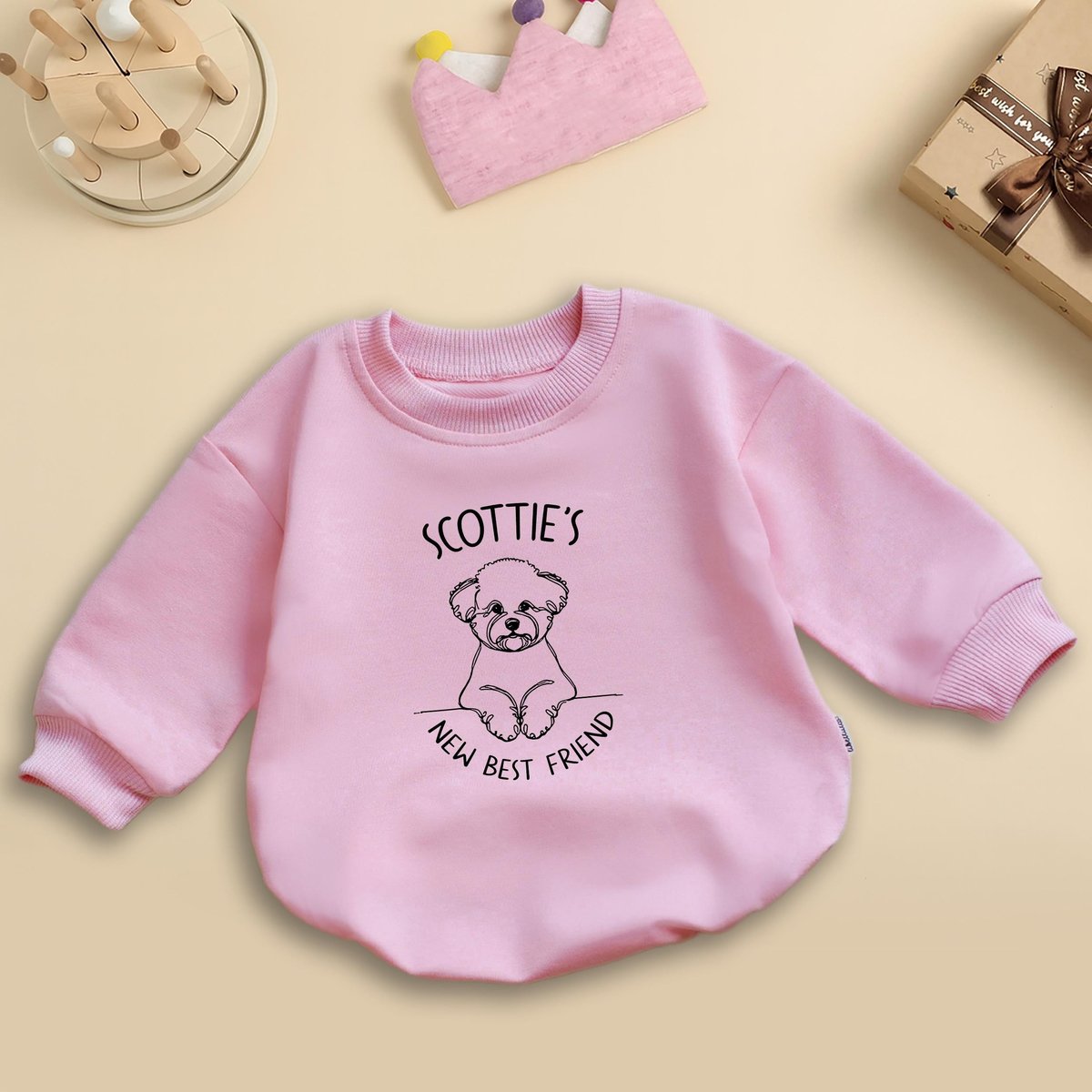 Custom Pet Baby Bodysuit Baby Dog Romper Sweatshirt Pet Family Outfit Kitten Newborn Bodysuit Puppy 436