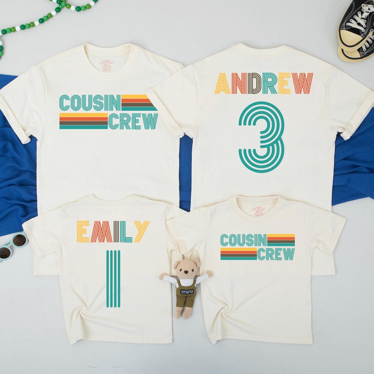 Customized Cousin Crew Shirts Retro Cousin Club Kids Shirts Retro Matching Cousins Shirts Cousin Tri 434